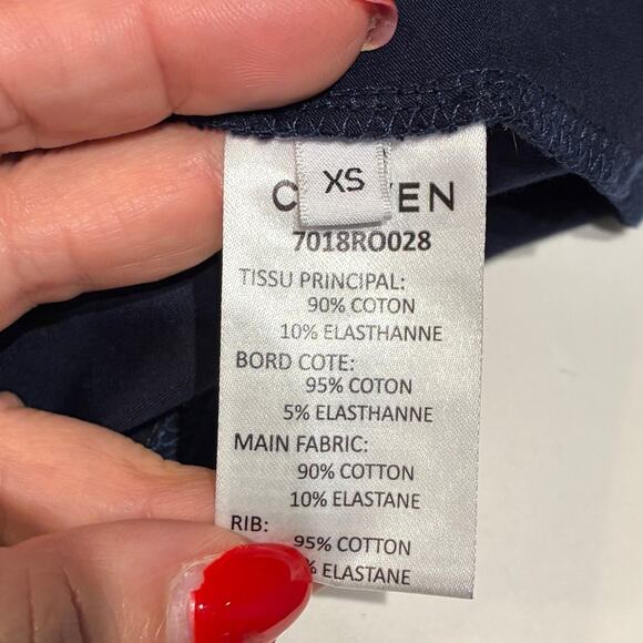 Carven Navy Blue Long Sleeve Exposed Stitching Midi Dress XS - Picture 3 of 8